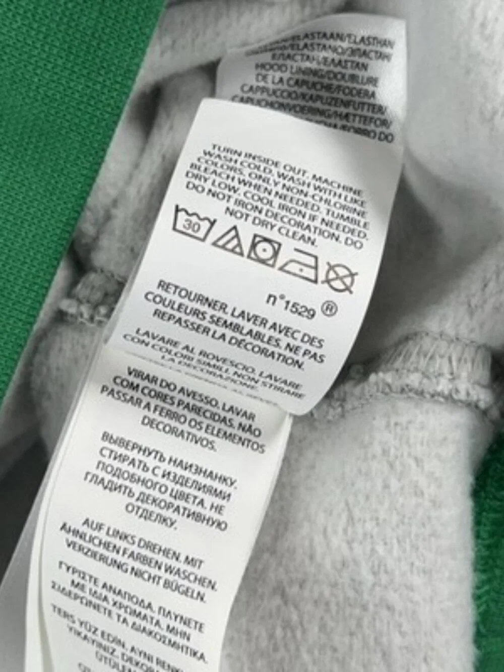 Polo Ralph Lauren Mens Large Inspire Colorblock Hoodie Spellout Gray Green NWOT